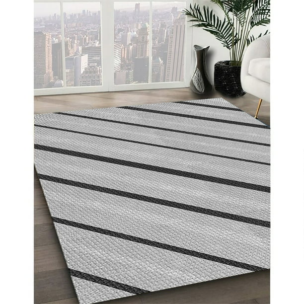 Black & Grey Diagonal Lines Modern Carpet