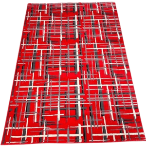 Red Geometric Carpet