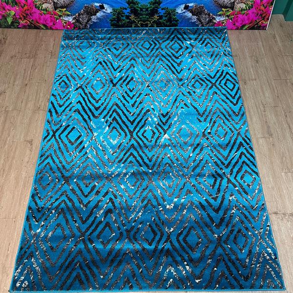 Blue Diamonds Modern Carpet