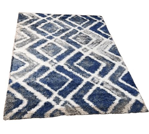Blues Checkered Belize Style Carpet