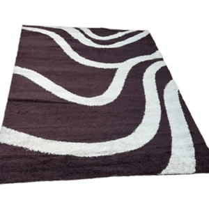 Brown Cream Curves Carpet