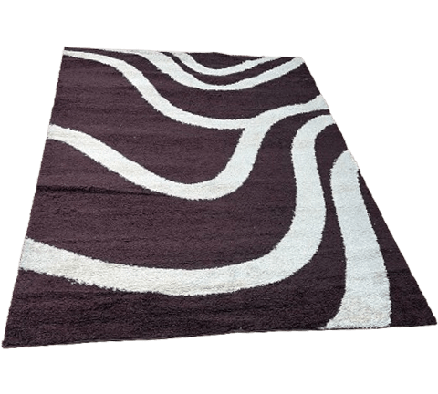 Brown Cream Curves Carpet