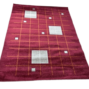 Maroon Geometric Modern Carpet