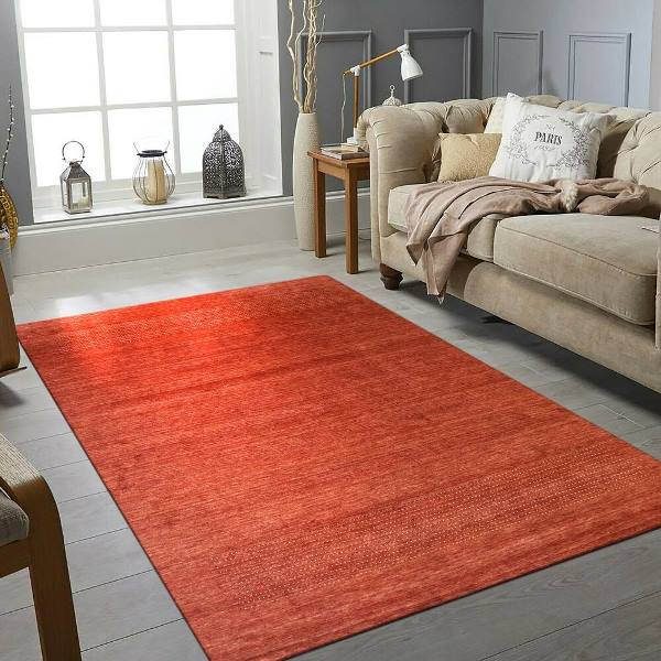 Fluffy Burnt Orange Shaggy Carpet